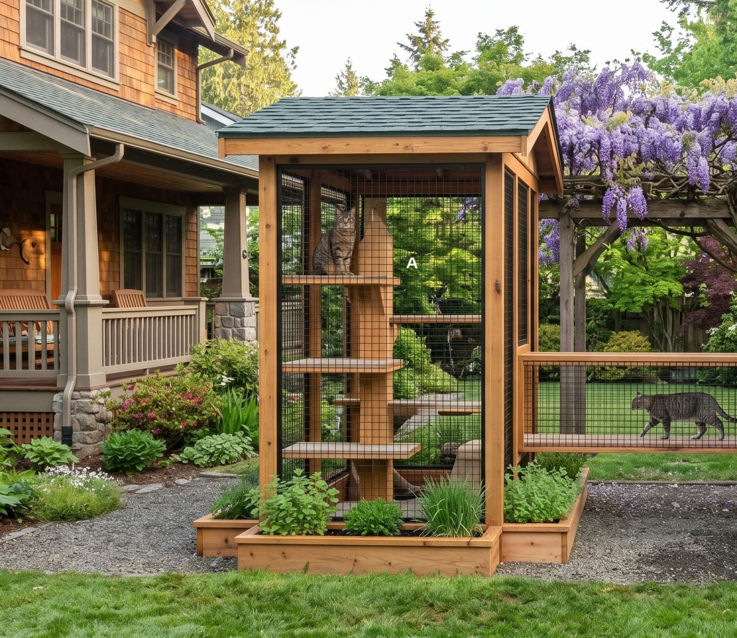 The Cedar Heights garden catio detail