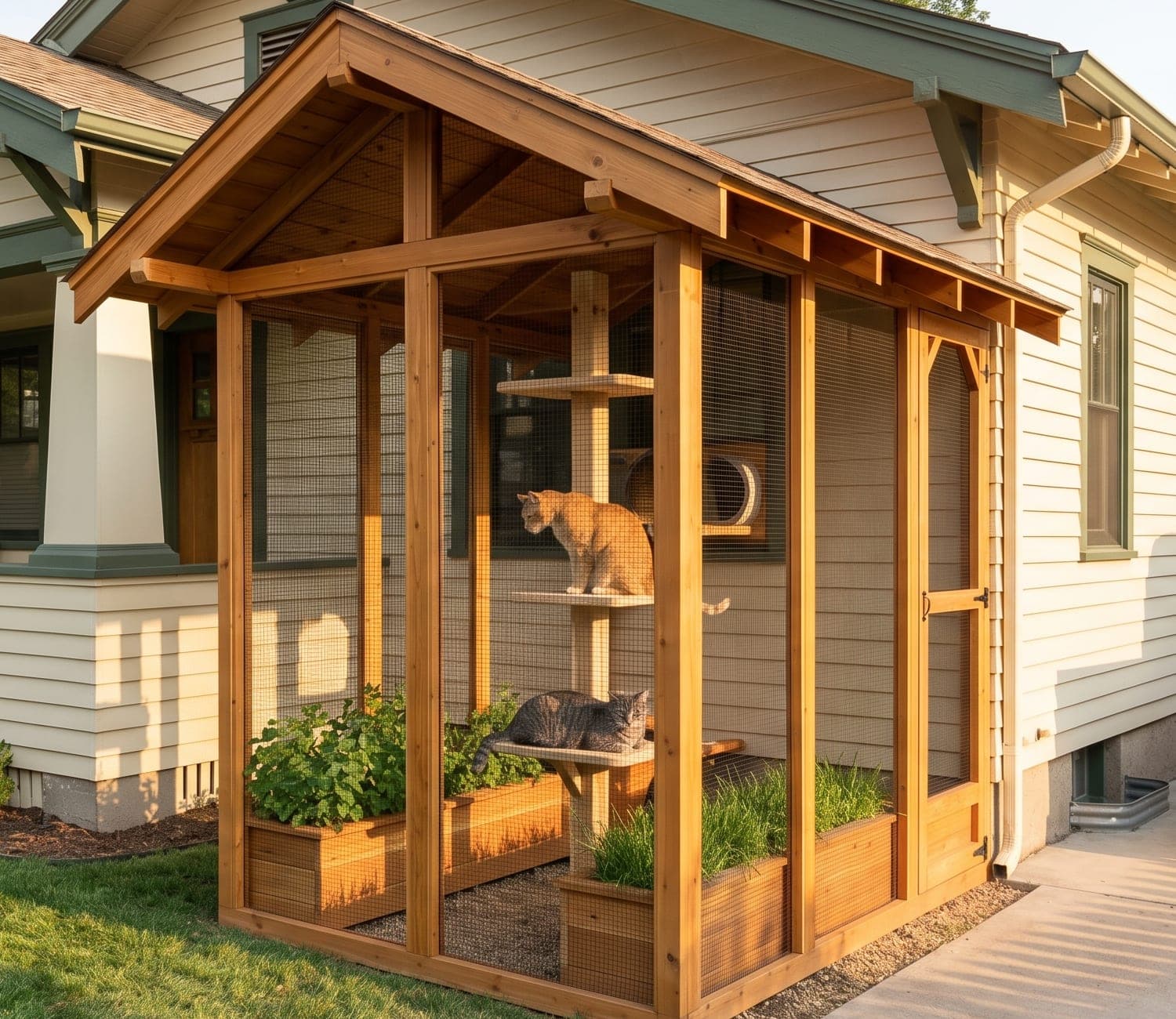 The Maple Street catio detail